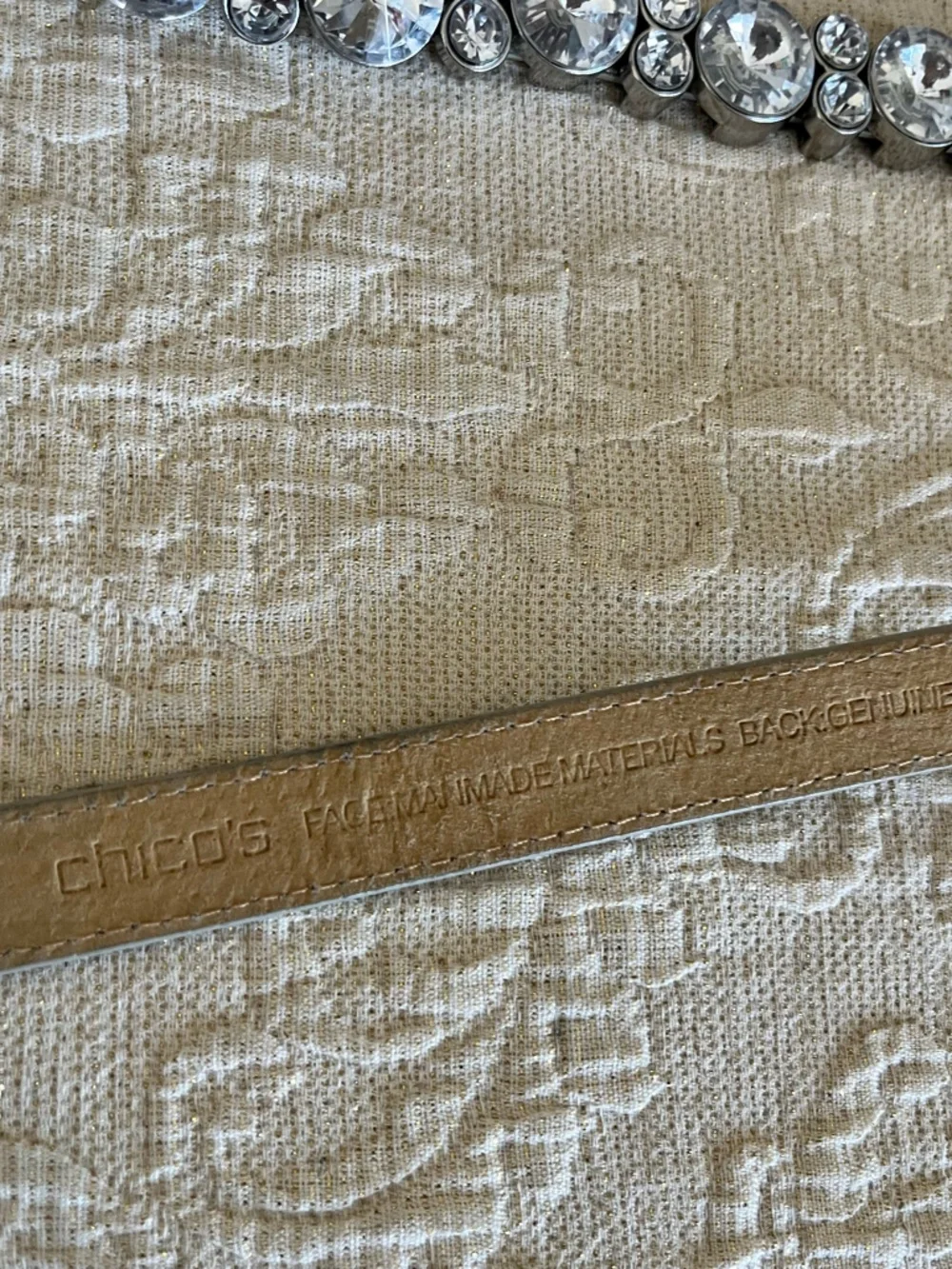 Chico’s Janelle Bling Belt Size M/L